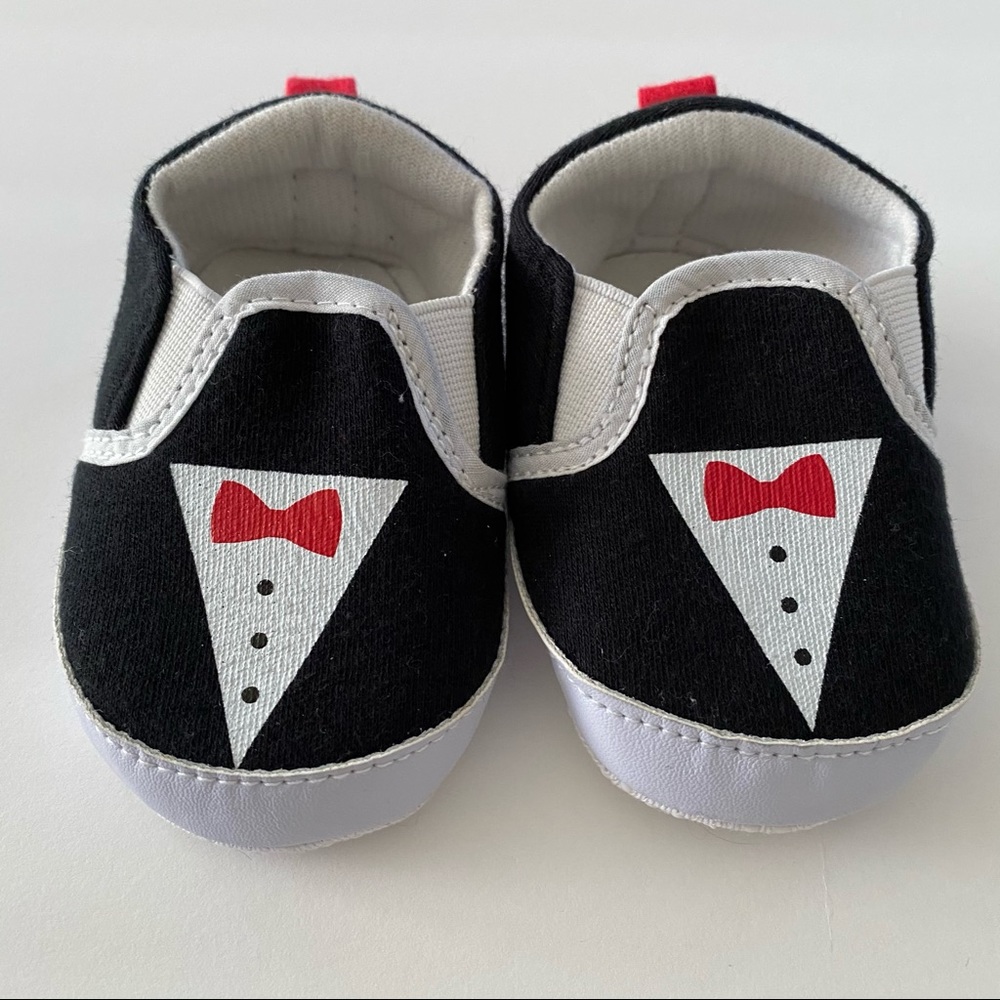 Tuxedo Slip-On Baby Soft Shoes Size 6-9 Months